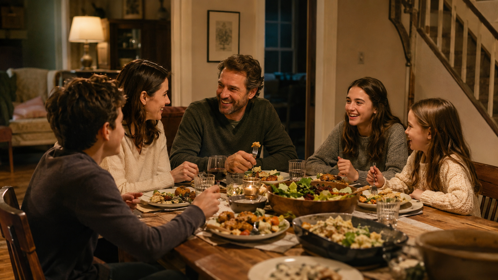 Desfrutar da refeição em família